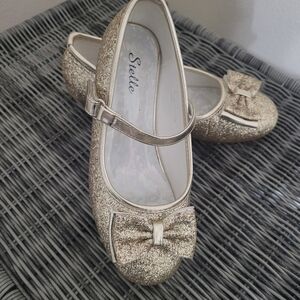 Glittery Gold Kids Shoes